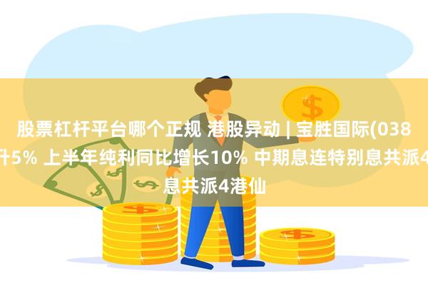 股票杠杆平台哪个正规 港股异动 | 宝胜国际(03813)升5% 上半年纯利同比增长10% 中期息连特别息共派4港仙