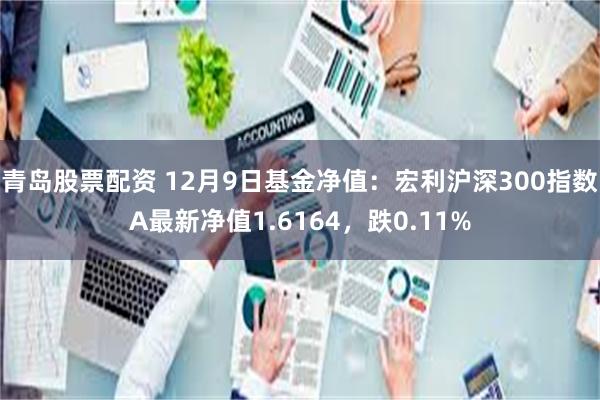 青岛股票配资 12月9日基金净值：宏利沪深300指数A最新净值1.6164，跌0.11%